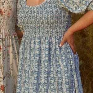 Hill House Blue and White Midi Dress